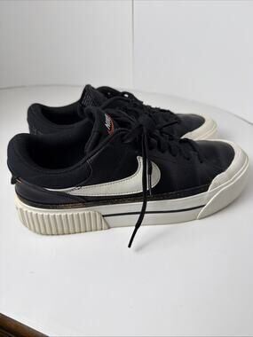 Nike Womens Court Legacy Lift DM7590-001 Black Size 9 Casual Sneakers No Box